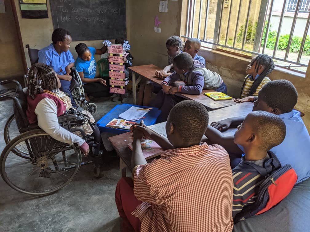 Students in class with teacher ,Annie.JPG